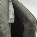 Divano a 3 posti in velluto e legno FSC® con gambe in ottone