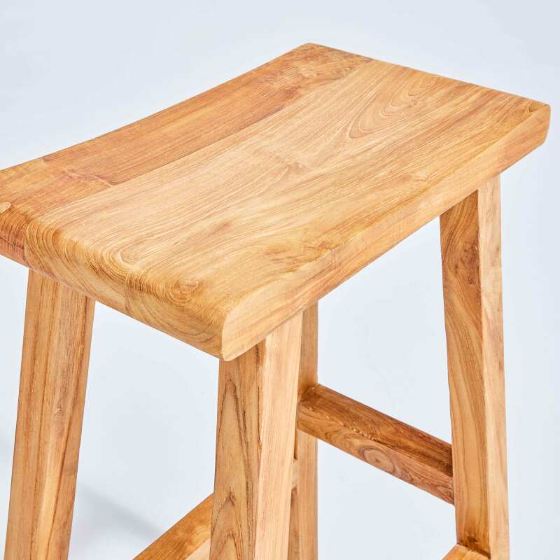 Sgabello da bar in teak riciclato FSC®