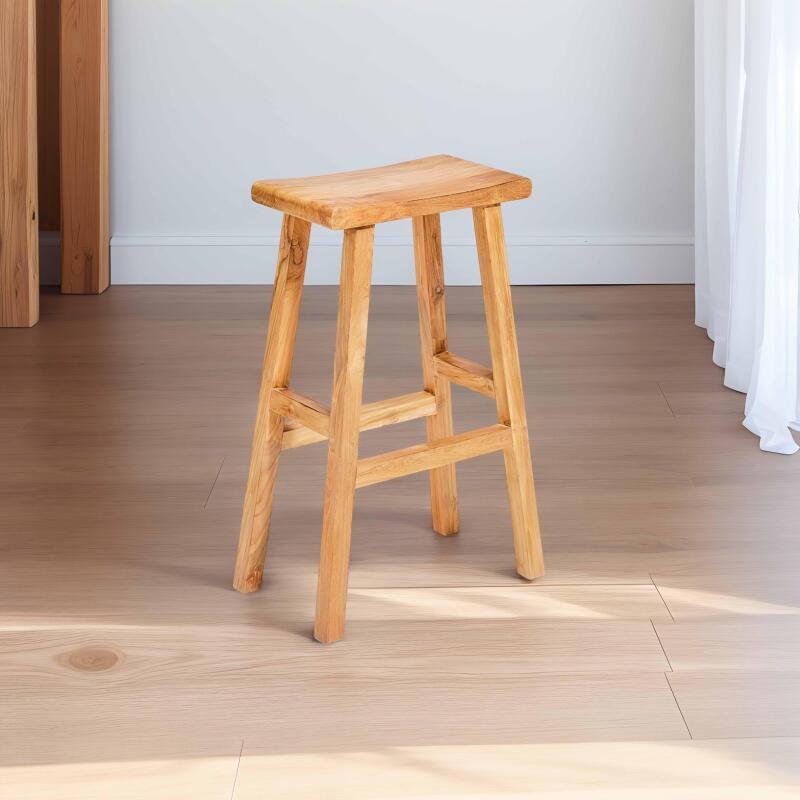 Sgabello da bar in teak riciclato FSC®