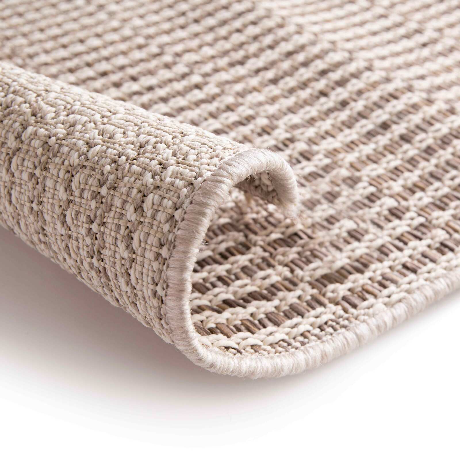 Tappeto rettangolare da esterno in polipropilene beige