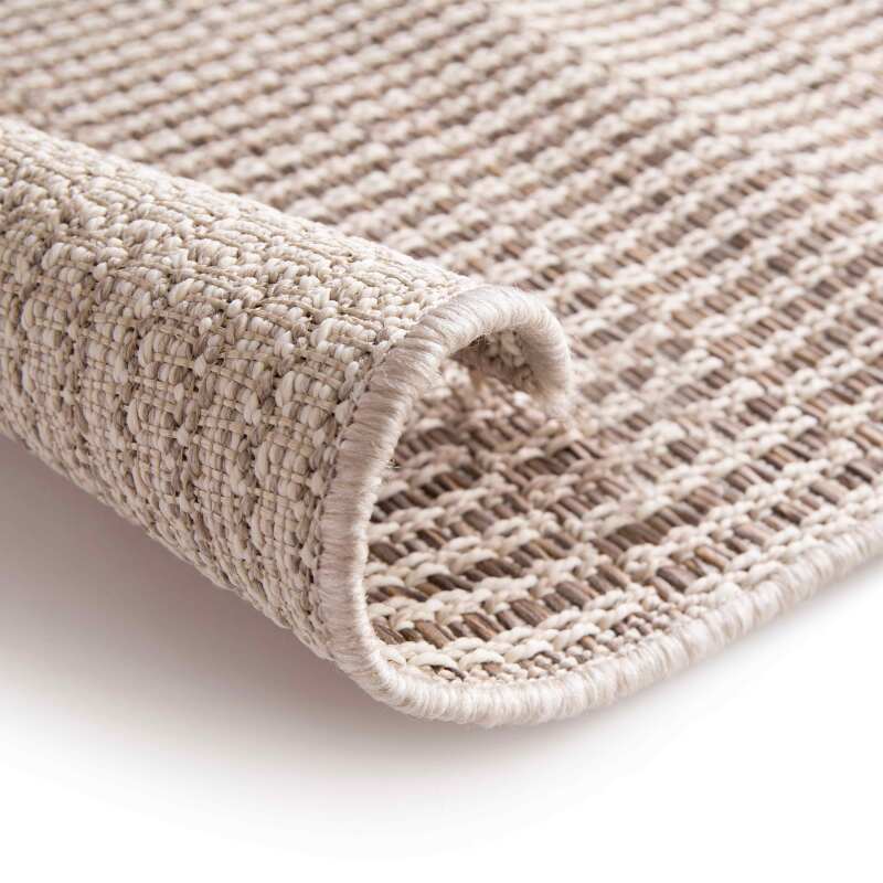 Tappeto rettangolare da esterno in polipropilene beige