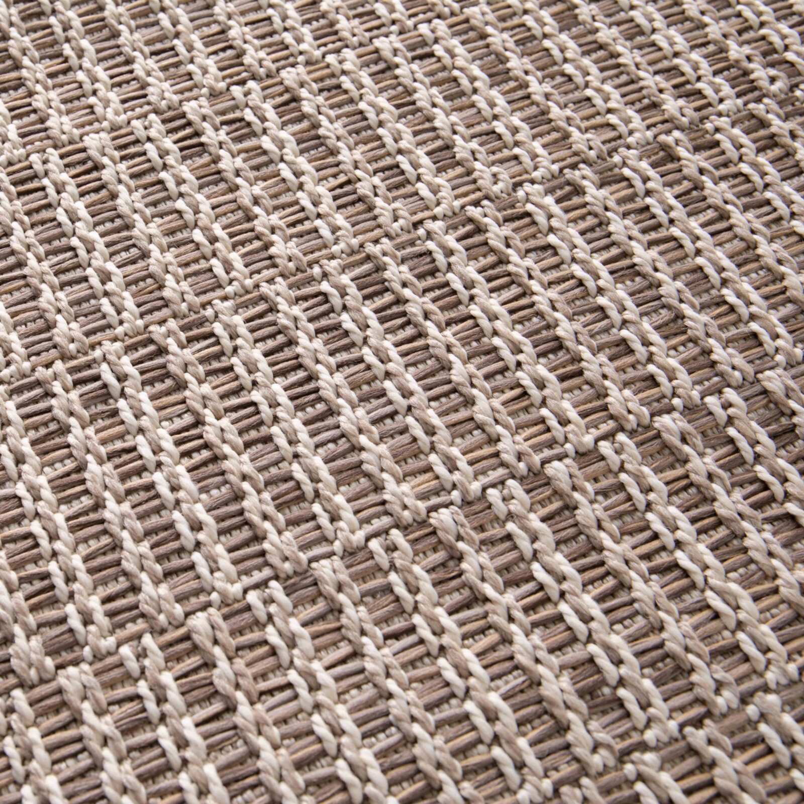 Tappeto rettangolare da esterno in polipropilene beige