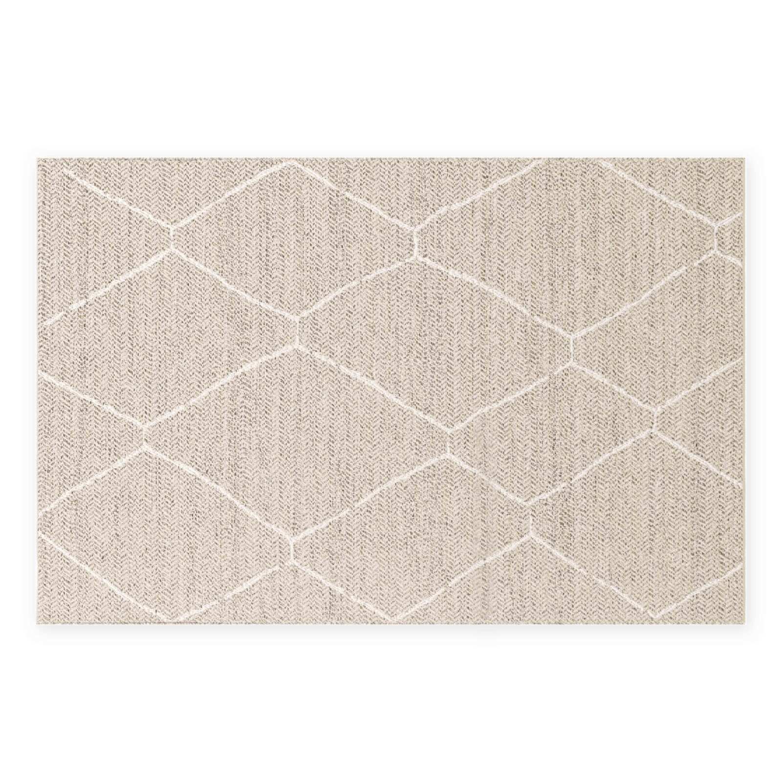 Tappeto rettangolare da esterno in polipropilene beige Tappeto rettangolare da esterno in polipropilene beige