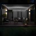 Pergola autoportante bioclimatica motorizzata in alluminio 3x4m con illuminazione a LED