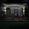 Pergola bioclimatica a sporgere in alluminio 3x4m motorizzata con illuminazione a LED