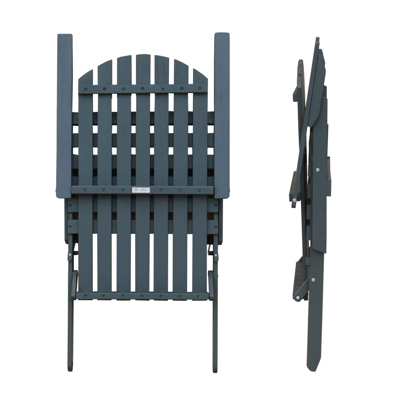 Set di 2 sedie sdraio reclinabili in legno di eucalipto FSC® con 3 posizioni di reclinazione