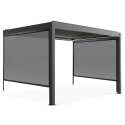 Pergola addossata in alluminio 3x4m motorizzata/illuminata con 1, 2 o 3 tende da sole