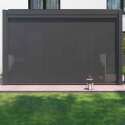 Pergola addossata in alluminio 3x4m motorizzata/illuminata con 1, 2 o 3 tende da sole