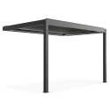 Pergola addossata in alluminio 3x4m motorizzata/illuminata con 1, 2 o 3 tende da sole