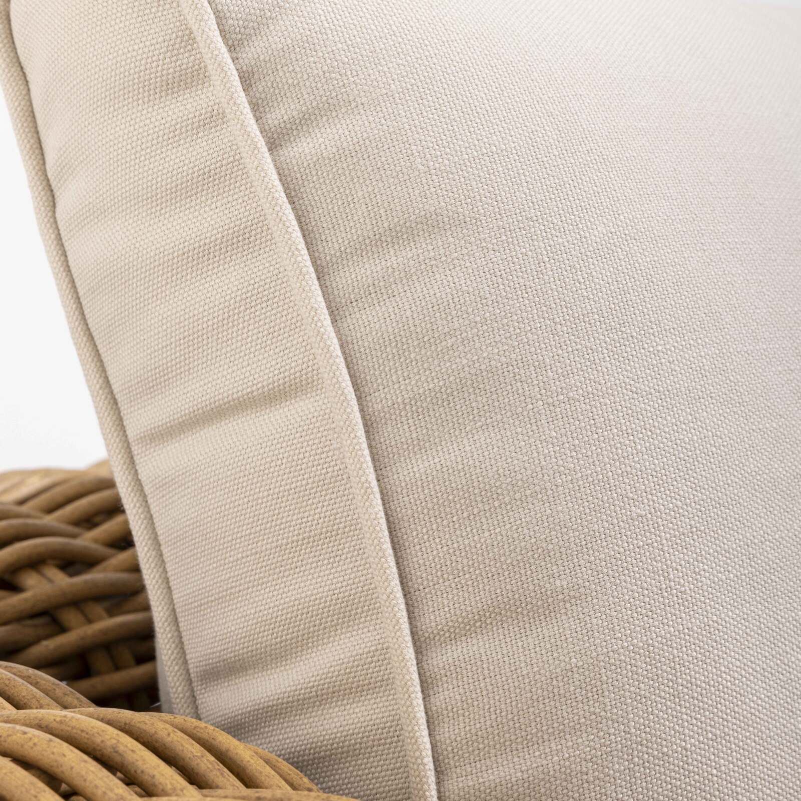 Salotto da giardino angolare basso 5 posti in resina intrecciata