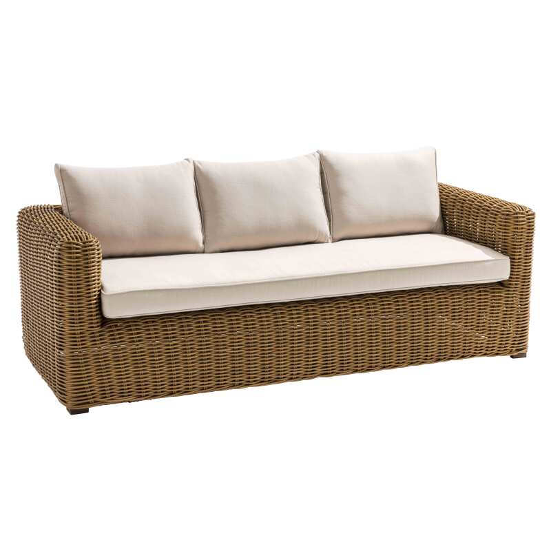 Salotto da giardino basso da 8 posti in resina intrecciata