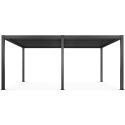 Pergola bioclimatica autoportante in alluminio di 3x6 m con 2 o 4 tende da sole