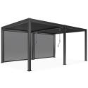 Pergola bioclimatica autoportante in alluminio di 3x6 m con 2 o 4 tende da sole