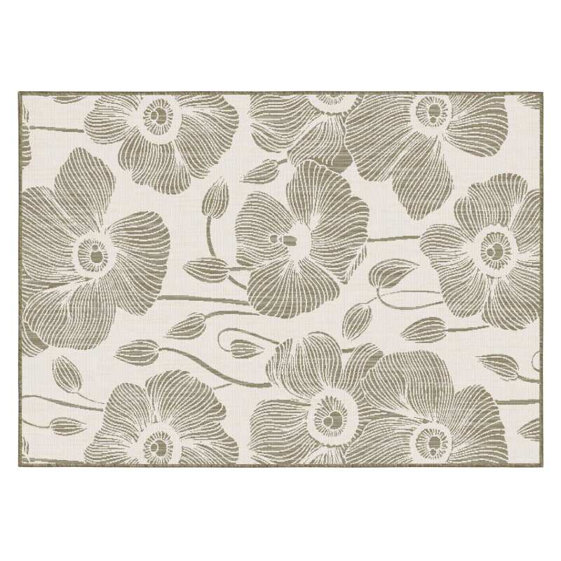 Tappeto rettangolare da esterno reversibile in polipropilene