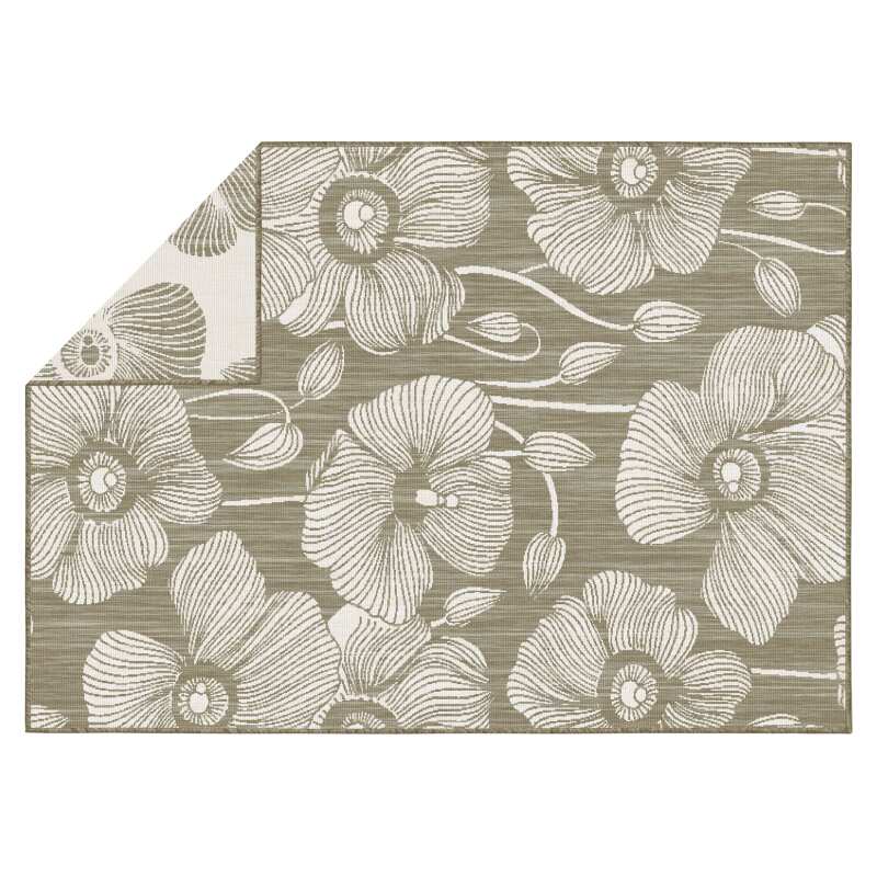 Tappeto rettangolare da esterno reversibile in polipropilene