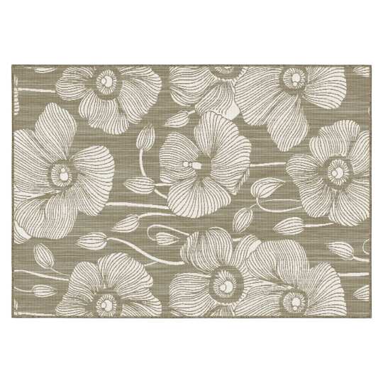 Tappeto rettangolare da esterno reversibile in polipropilene