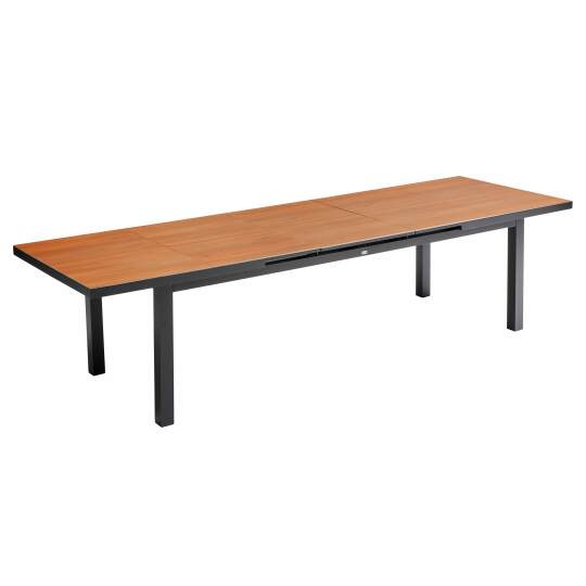 Tavolo da giardino rettangolare allungabile (256/320 x 100 x 76 cm) in alluminio e DPC