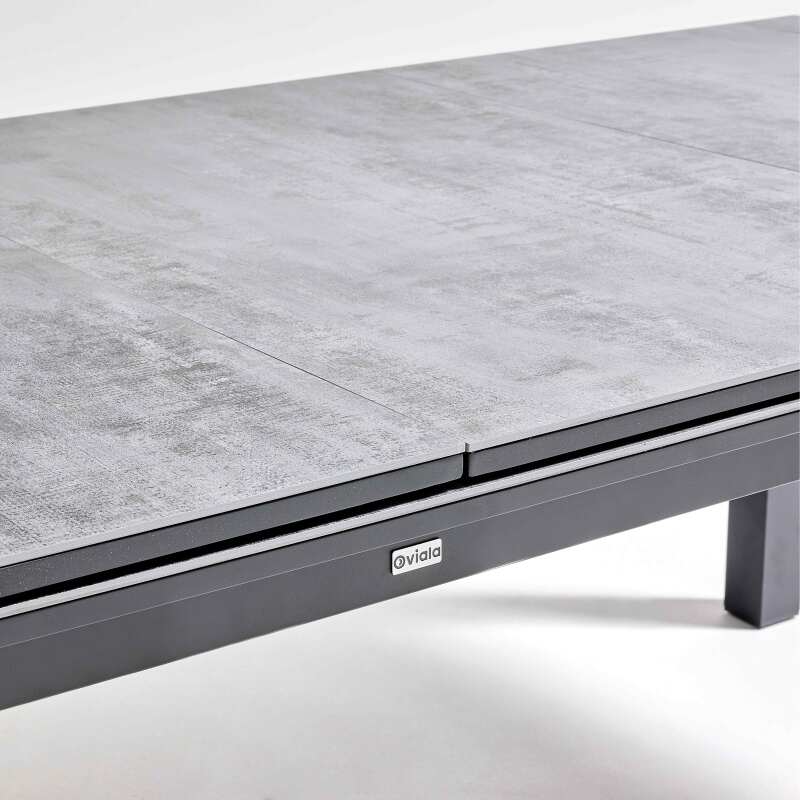 Tavolo da giardino rettangolare allungabile (256/320 x 100 x 76 cm) in alluminio e DPC (4/7)