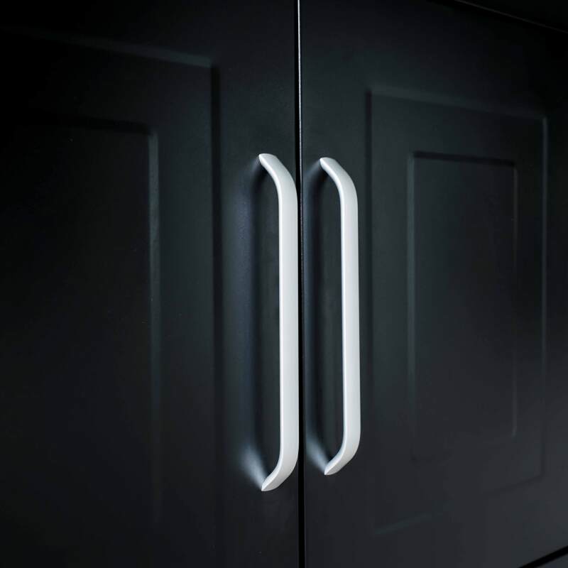 Lavello con 2 ante in acciaio nero per cucina esterna