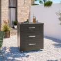 Cucina da esterno angolare a 6 elementi con lavello e 2 moduli cottura