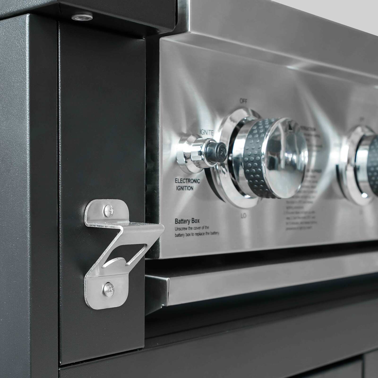 Cucina da esterno in acciaio a 5 elementi con 2 moduli mensola