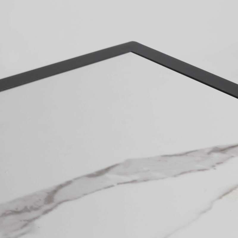 Tavolo da giardino in ceramica effetto marmo (185 x 95 x 74 cm)