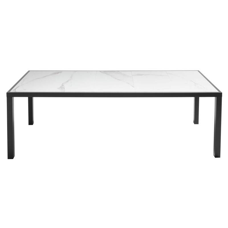 Tavolo da giardino in ceramica effetto marmo (230 x 95 x 74 cm)