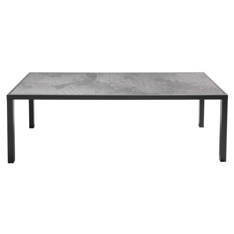 Tavolo da giardino in ceramica effetto francobollo (230 x 95 x 74 cm)