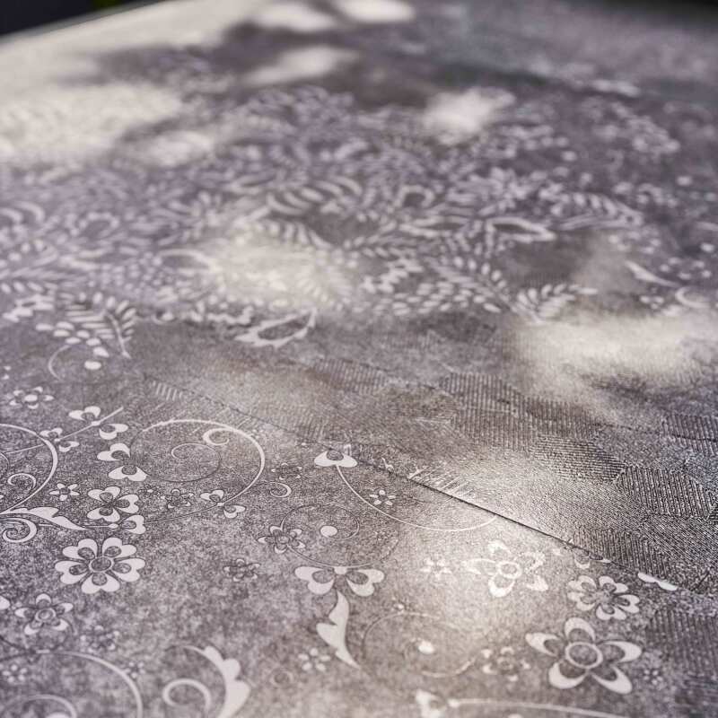 Tavolo da giardino in ceramica effetto francobollo (230 x 95 x 74 cm)