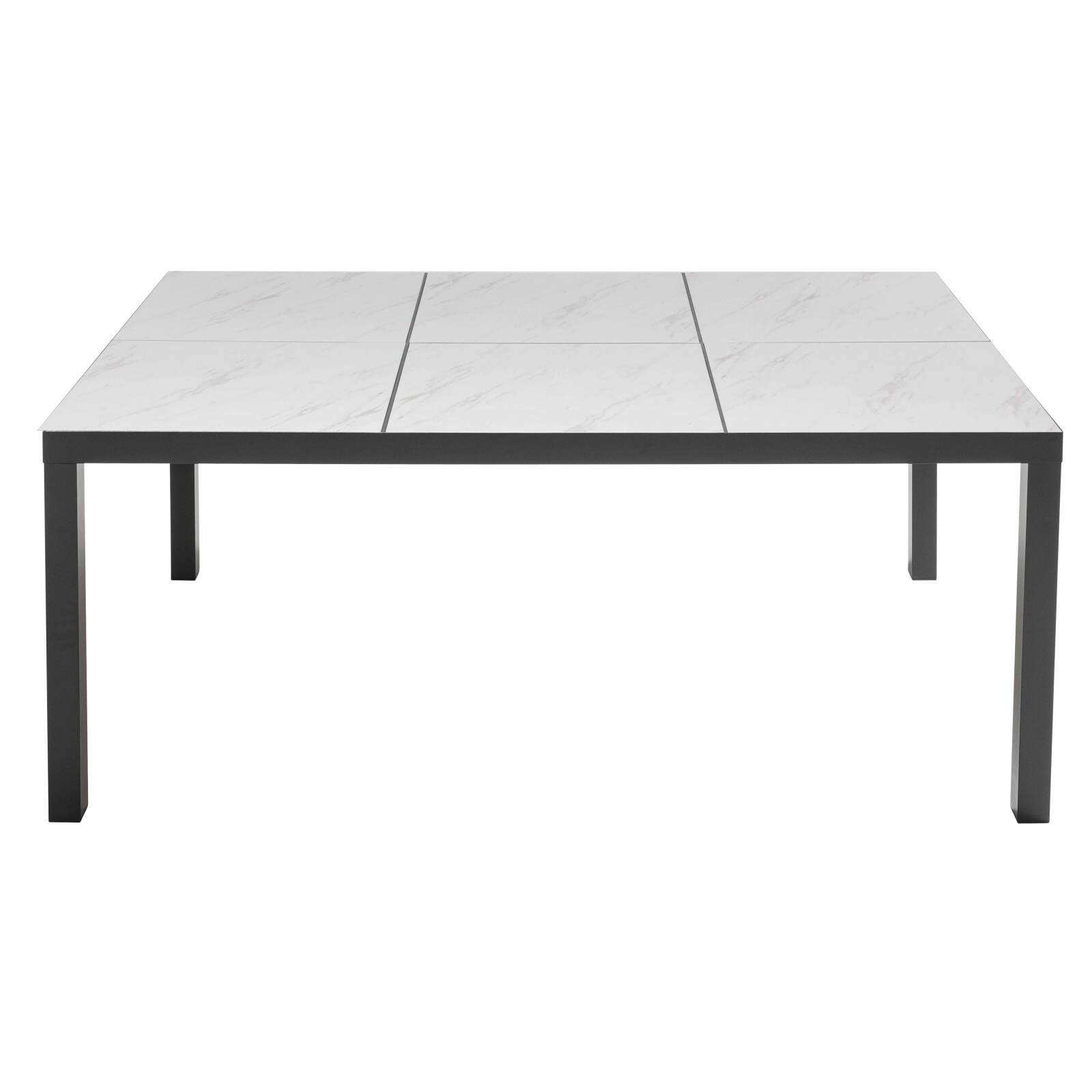 Tavolo da giardino in ceramica effetto marmo (182 x 121 x 74 cm)