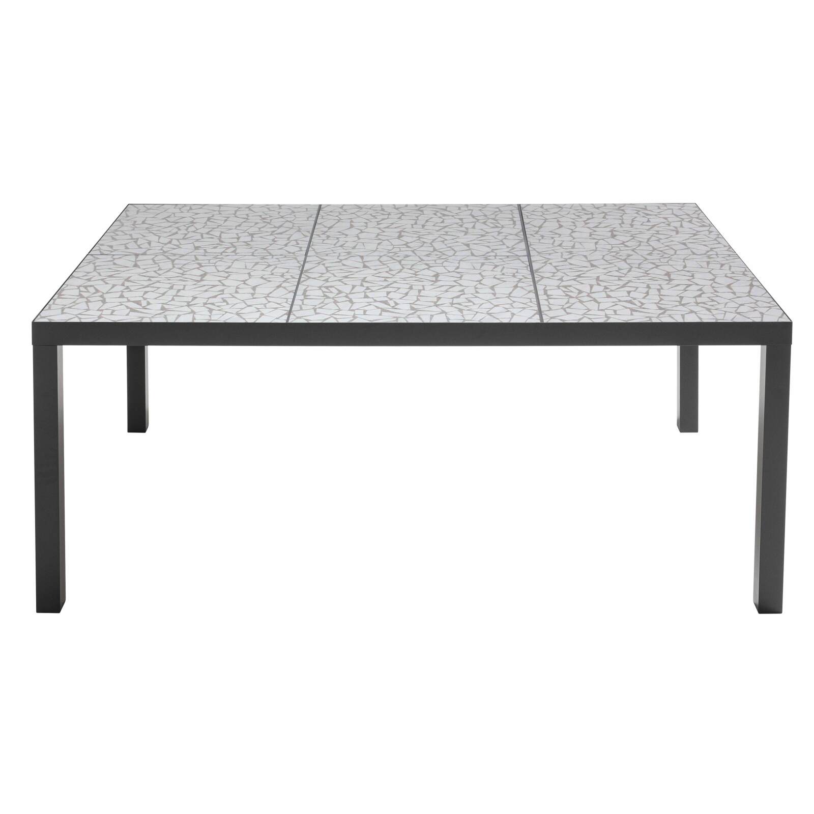 Tavolo da giardino in ceramica effetto mozaico (182 x 121 x 74 cm) Tavolo da giardino in ceramica effetto mozaico (182 x 121 x 74 cm)