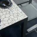 Tavolo da giardino in ceramica effetto mosaico 182 x 121 cm con 10 sedie