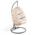 Poltroncina sospesa da giardino in resina intrecciata