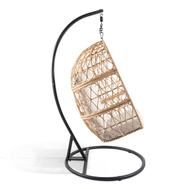 Poltroncina sospesa da giardino in resina intrecciata