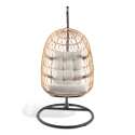 Poltroncina sospesa da giardino in resina intrecciata