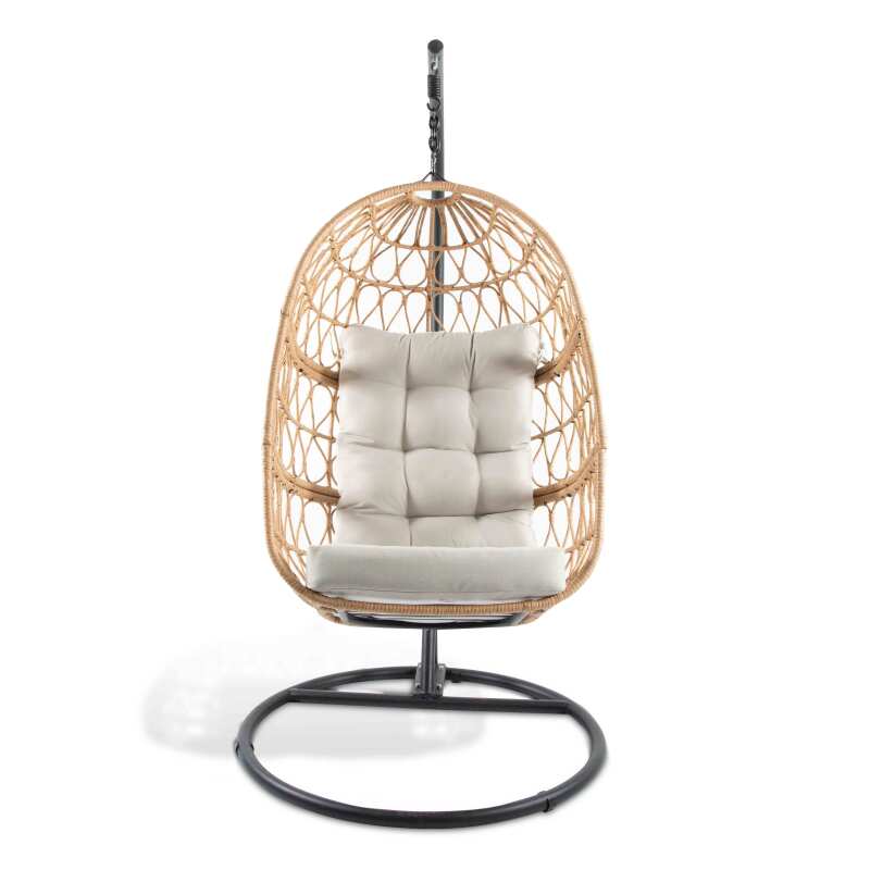 Poltroncina sospesa da giardino in resina intrecciata