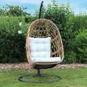 Poltroncina sospesa da giardino in resina intrecciata