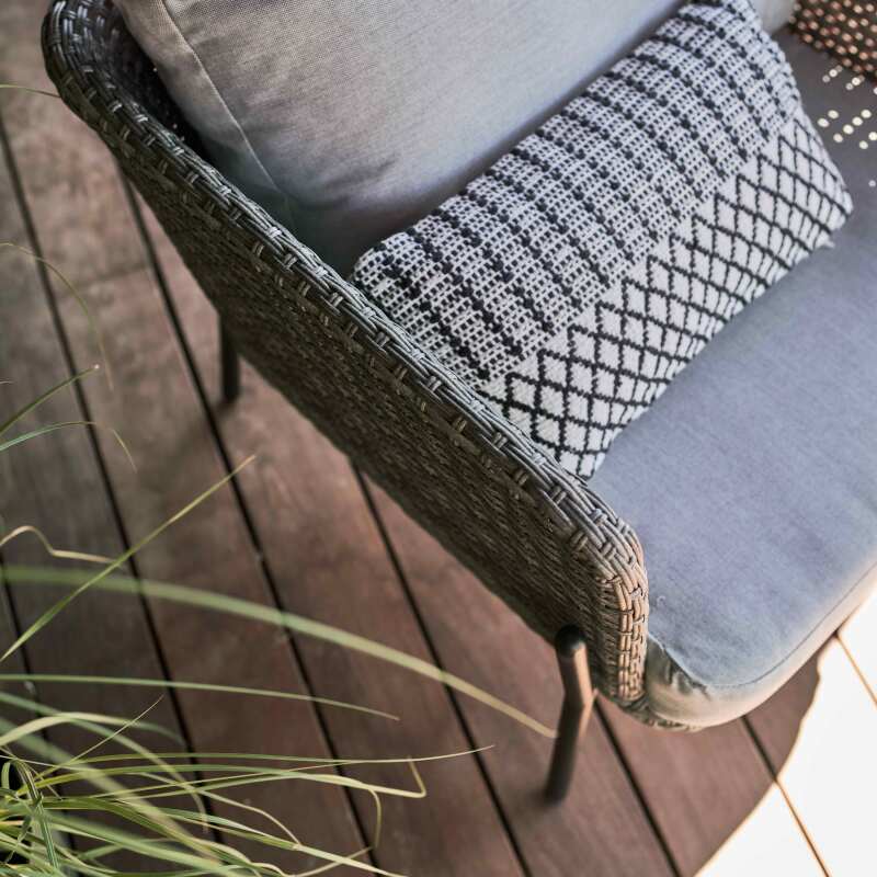 Salotto da giardino 4 posti in resina intrecciata con Tavolina da salotto