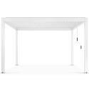 Pergola bioclimatica autoportante 3x4m in alluminio bianco