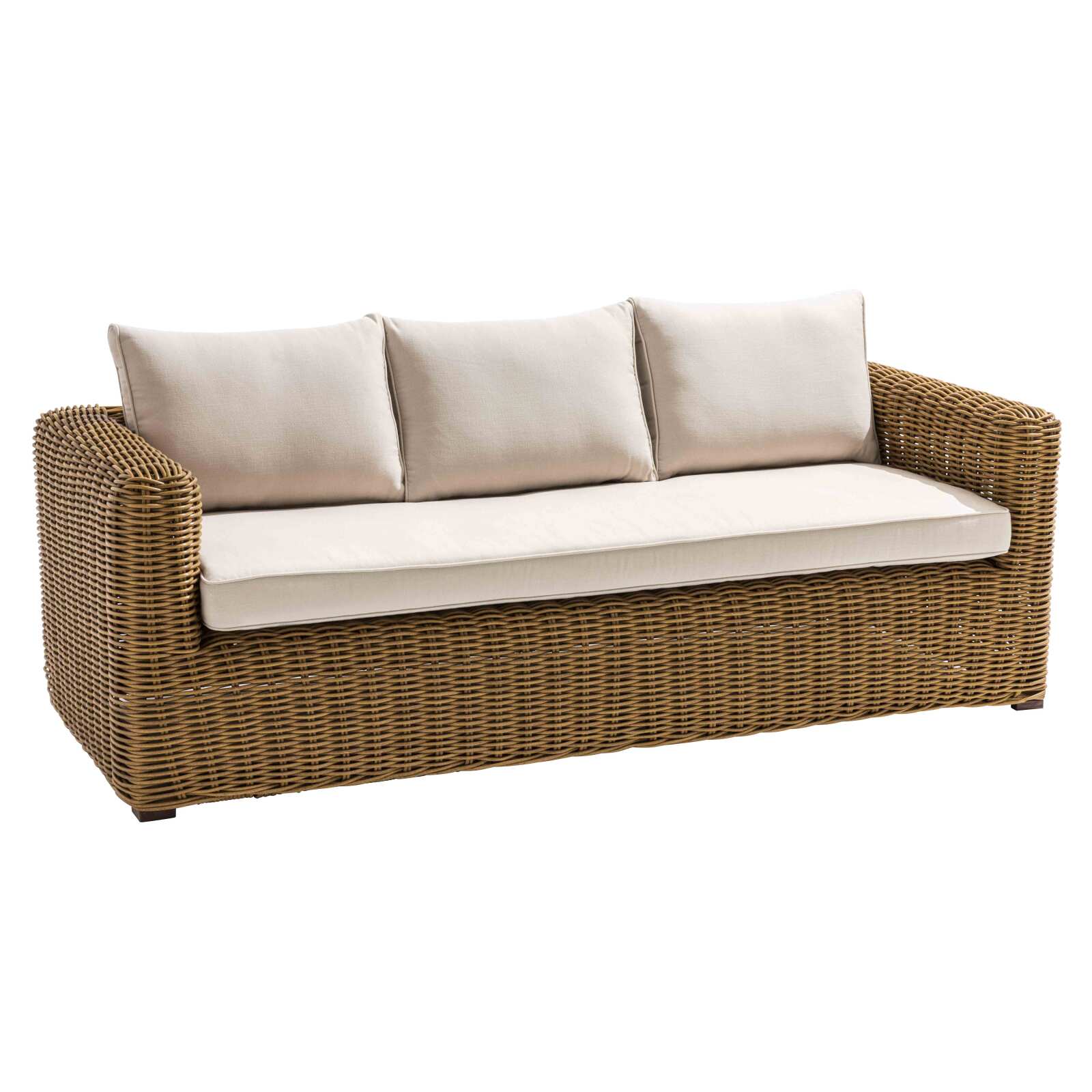 Salotto da giardino basso a 5 posti in resina intrecciata