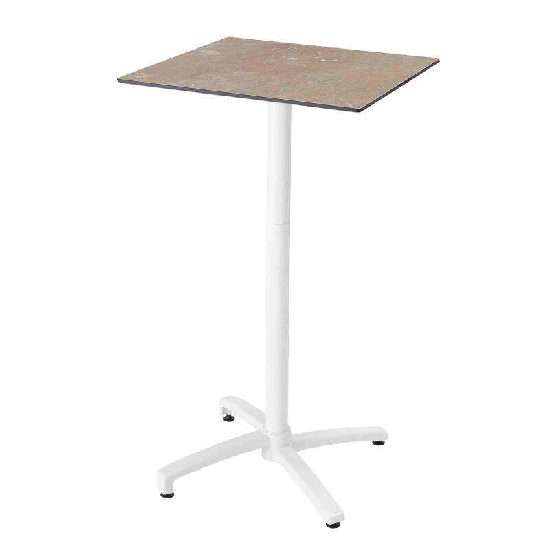 Tavolo alto da giardino quadrato 60 x 60 cm inclinabile in HPL