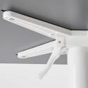 Tavolo da giardino quadrato 60 x 60 cm con gamba basculante in HPL bianco
