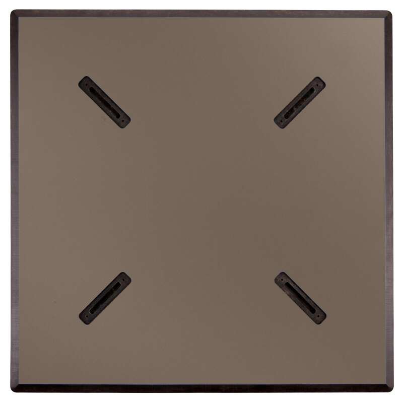 Tavolo da giardino quadrato 70 x 70 cm con gamba basculante bianca in HPL (6/7)