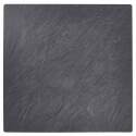 Tavolo alto quadrato reclinabile in ardesia grigio scuro 60 x 60 cm in HPL e 2 seggioloni in metallo