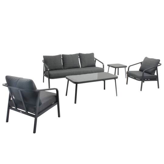 Salotto da giardino in alluminio a 5 posti