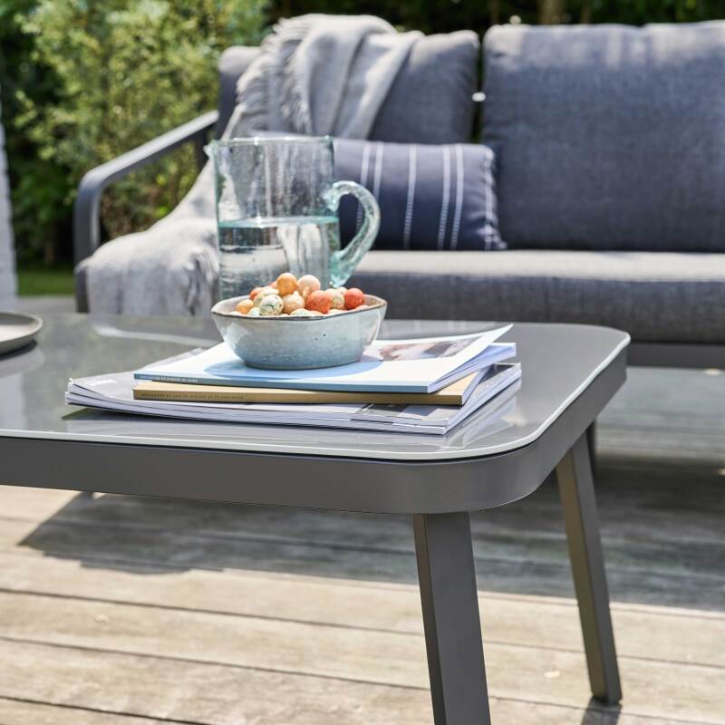 Salotto da giardino in alluminio a 5 posti