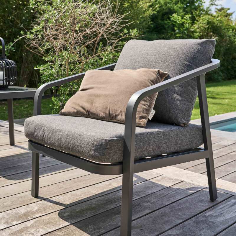 Salotto da giardino in alluminio a 5 posti