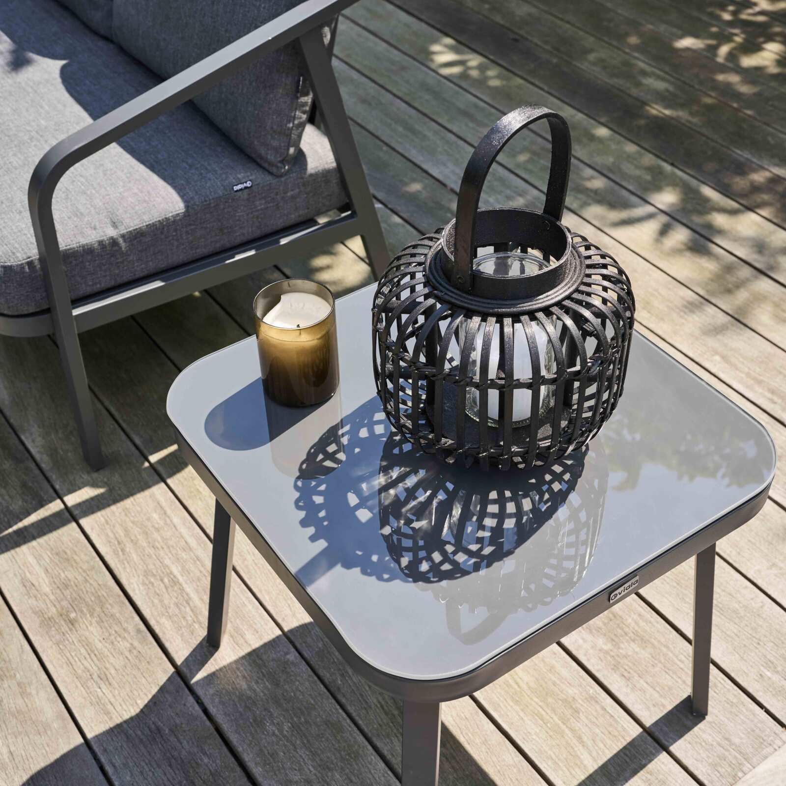 Salotto da giardino in alluminio a 5 posti