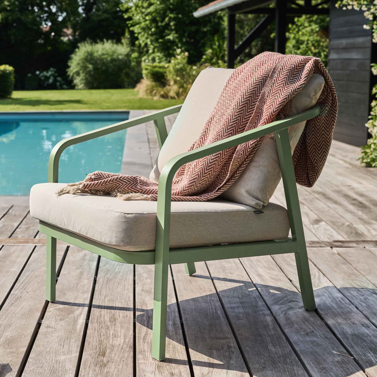 Salotto da giardino in alluminio a 5 posti