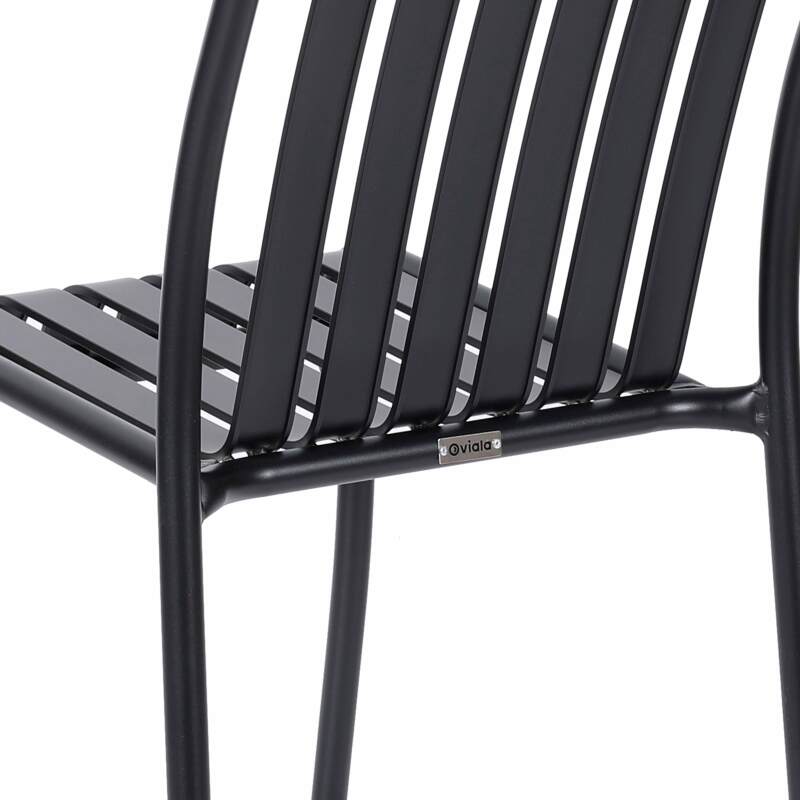 Sedia da terrazza di design in alluminio